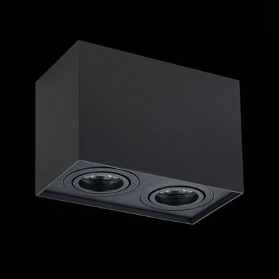 ST109.407.02 Светильник потолочный Мат. черный GU10 2*50W  L181xW100xH123 220V Без ламп