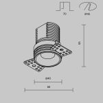 Встраиваемый светильник Мини / Mini 7 Вт 4000 К 50°, DL059-7W4K-TRS-B. TM Maytoni