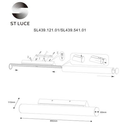 SL439.541.01 Светильник настенный ST-Luce Белый/Белый LED 1*30W 4000K