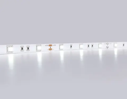 Светодиодная лента GS1803 5050 30Led/ 7.2W m/ 12V IP20 6500K/ 5000*10*1.87mm/ кратность резки 25mm (2 конт.)
