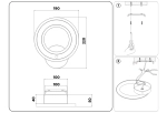 Настенный светодиодный светильник FA8812 WH белый 11W 190*220*50