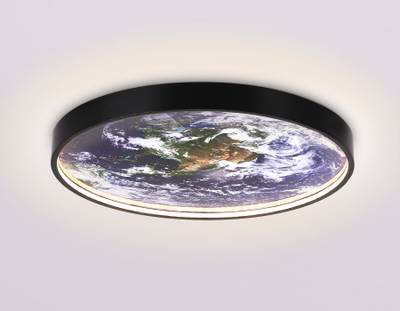 Светильник светодиодный настенно-потолочный FW11133 BK черный 25W LED 3000-6400K D400*38