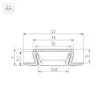 Профиль MIC-FS-2000 ANOD BLACK (Arlight, Алюминий)
