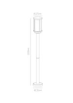 Парковый светильник Arte Lamp TORONTO A1036PA-1BK, 1хE27