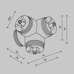Х-образный вертикальный коннектор для системы Shelf без ввода питания, CA019L4C-B. TM Maytoni