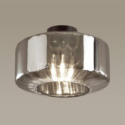4746/1C PENDANT ODL21 487 дымчатый/черный Светильник потолочный E27 1*60W BINGA