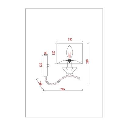 Бра Arte Lamp ALHENA A4091AP-1CC, 1хE14