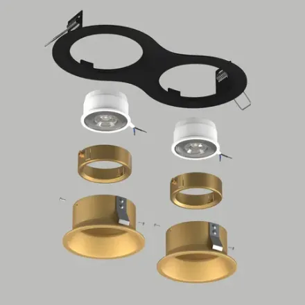 D6270303GMOD Светильник DOMINO ROUND под LED модуль/лампу МR16 (214627+214603+214603+214003+214003)