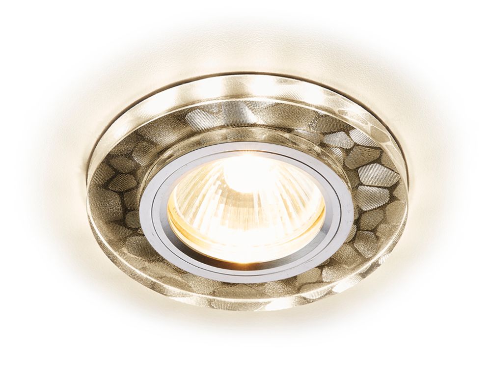 Встраиваемый точечный светильник со светодиодной лентой S222 W/CH/WA белый/серебро/MR16+3W(LED WARM)