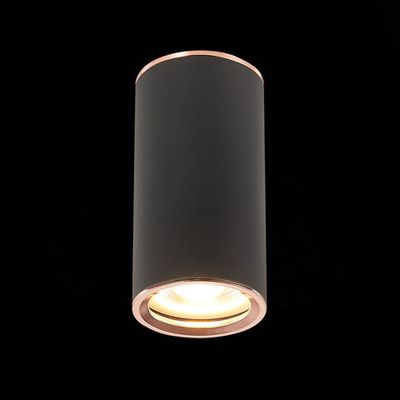 ST111.427.01 Светильник потолочный Черный GU10 1*50W D54xH105 220V Без ламп