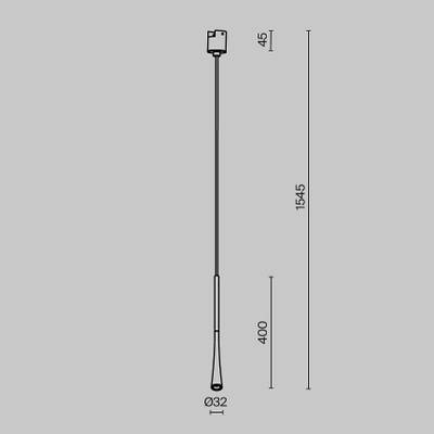 Трековый светильник Waist Elasity 3000К 7Вт 38°, TR167-1-7W3K-M-BS. TM Maytoni