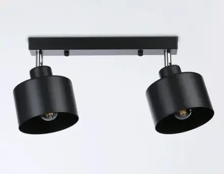 Настенно-потолочный спот в стиле лофт TR8142/2 BK черный E27*2 max 40W 340*120*180 (Уценка по качеству)