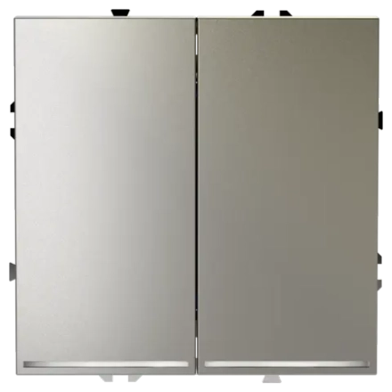 VLS020404 Проходной переключатель встраиваемый VOLTUM S70 двухклавишный с подсветкой 10А, (шелк). (ТМ Maytoni)