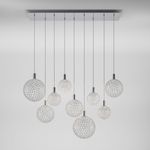 Подвесной светодиодный светильник с металлическими плафонами 90353/9 хром