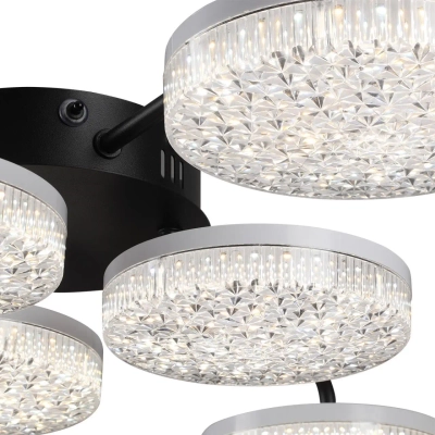 8236/6CL LEDIO LN25 000 черный, металл/акрил Люстра потолочная с ПДУ LED 85W 3000-6000К 220V DIDANA
