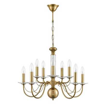 8033/10 CLASSI LN26 080 медь, металл/стекло Люстра подвесная Е14 10*40W 220V INCANTO