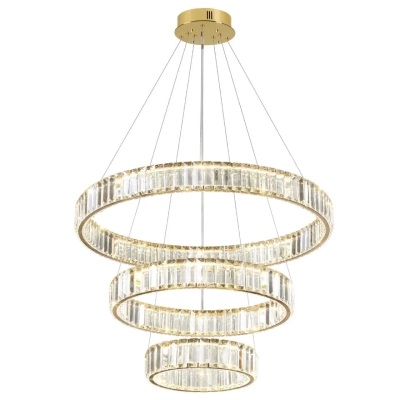 5015/88L L-VISION ODL23 589 золотой/прозрачный металл/хрусталь Люстра LED 88W 4000K 8800Лм VEKIA