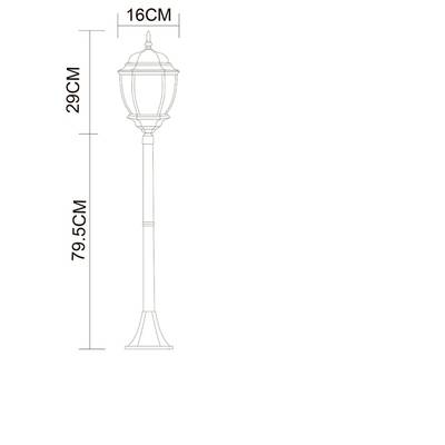 Парковый светильник Arte Lamp PEGASUS A3151PA-1BN, 1хE27