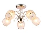Подвесная люстра TR3189/5 GD/CL/FR золото/прозрачный/белый матовый E27/5 max 40W D600*285