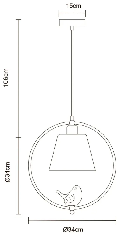 Подвесной светильник Arte Lamp PASSERO A4289SP-1WH, 1хE27