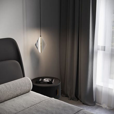 Подвесной светодиодный светильник со стеклянным плафоном 304054 LED латунь