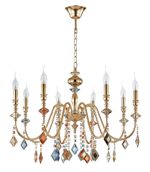 Люстра Crystal Lux MERCEDES SP8 GOLD/COLOR 0951/308