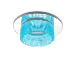 Встраиваемый точечный светильник TN351 CH/BL хром/голубой GU5.3+3W (LED COLD) D95*45