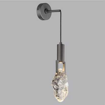 6695/5WL MIDCENT ODL24 339 Настенный светильник брашир. черный/металл/стекло IP20 LED 5W 200Лм 3000K LIA