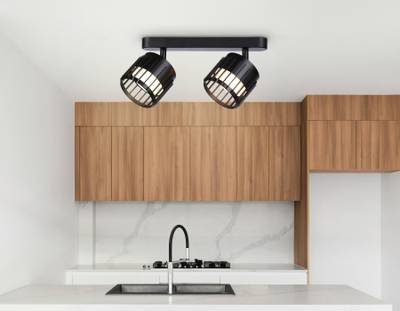 Настенно-потолочный  поворотный спот со сменной лампой  TN71163/2 BK черный GX53/2 260*100*125