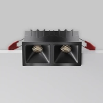 Встраиваемый светильник Альфа / Alfa LED 20 Вт 4000 К 50°, DL043-02-10W4K-SQ-B-1. TM Maytoni
