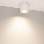 Светильник SP-BISCOTTO-R90-8W Warm3300-MIX (WH-GD, 80 deg, 230V) (Arlight, IP54 Металл, 5 лет)