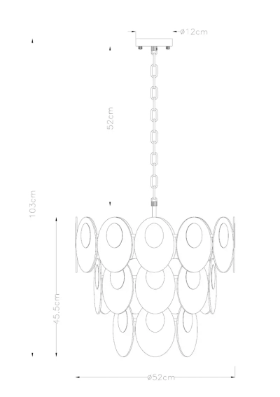 Подвесная люстра Arte Lamp ROSABELLA A4067LM-7CC, 7хE14