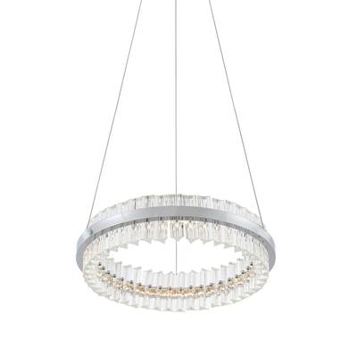 SL383.103.01 Светильник подвесной ST-Luce Хром/Хром, Прозрачный LED 1*34W 3000K