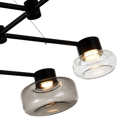SL6005.403.08 Светильник подвесной ST-Luce Черный/Дымчатый, Прозрачный LED 8*3W 3000K