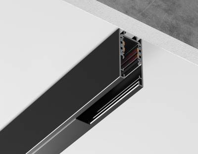 Шинопровод низковольтный накладной Magnetic 48V 10mm GL1915 BK черный IP20 2000*21*43