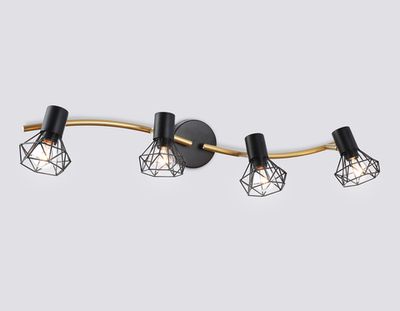 Светильник накладной TR8658/4 BK/GD черный/золото E14/4 max 60W 750*100*185