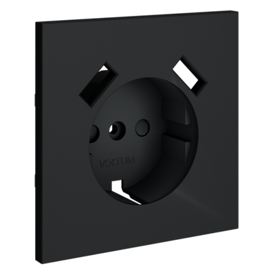 VLS000907 Накладка для розетки с заземлением и защитными шторками, с USB A+A, S70 (графит). (ТМ Maytoni)