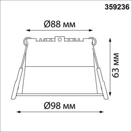 359236 SPOT NT23 282 белый Светильник встраиваемый светодиодный IP20 LED 12W 220V 840Лм 3000К TRAN