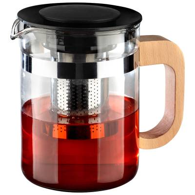 Чайник заварочный, La Caffetteria, объём: 800 мл, с деревянной ручкой/фильтр из нерж стали