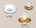 Комплект накладного светильника XS8101036 SWH/PYG/CL белый песок/золото желтое полированное/прозрачный GX53 (C8101, N8144)