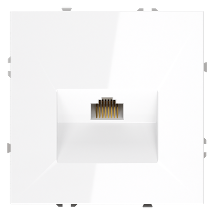 VLS060101 Розетка компьютерная встраиваемая VOLTUM S70 RJ45 кат.6, (белый глянцевый) (ТМ Maytoni)