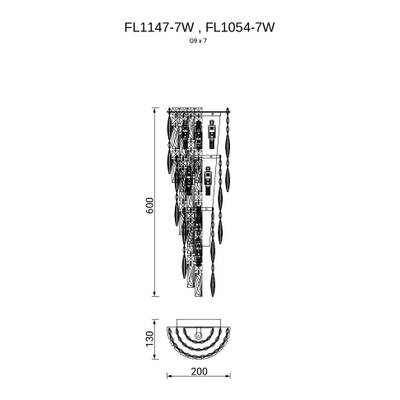 Бра Vetto Gold FL1147-7W, G9х7