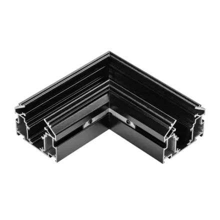 509407 Соединитель для трека UNO PRO под гарпун горизонтальный угловой ЧЕРНЫЙ