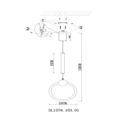 SL1578.103.01 Подвес ST-Luce Хром/Белый,Хром LED 1*15W 3000K