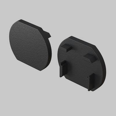 Заглушка для круглого шинопровода, 2 шт. Basity, черный, TRA172EC-R-11B. TM Maytoni