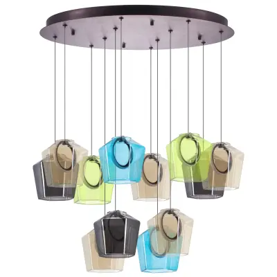 796329 Люстра CARAMELLO LED 12х6W 1400LM КОФЕЙНЫЙ/МУЛЬТИКОЛОР 3000K Lightstar