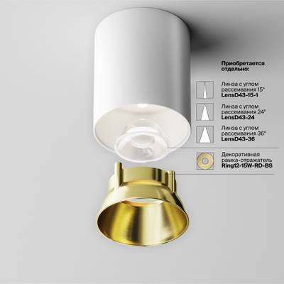 Потолочный светильник Alfa LED 4000К 12Вт 60°, C064CL-12W4K-RD-WB. TM Maytoni