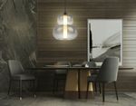 Светильник светодиодный подвесной LH11052 BK/SM черный/дымчатый 12W 3000K D230*265