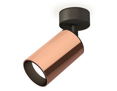 Комплект накладного поворотного светильника XM6326020 PPG/SBK золото розовое полированное/черный песок MR16 GU5.3 (A2210, C6326, N6111)