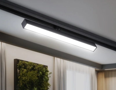 Светильник светодиодный трековый для шинопровода Magnetic GL4201 BK черный IP20 12W 4200K 48V 605*22*45